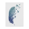 Trademark Fine Art Rachel Caldwell 'Fly Away Feather' Canvas Art, 14x19 ALI43950-C1419GG